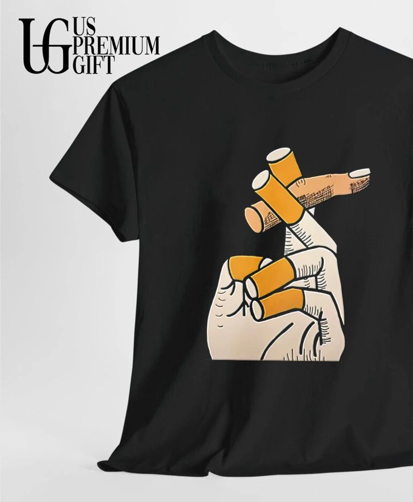 Finger cigarette washed shirt