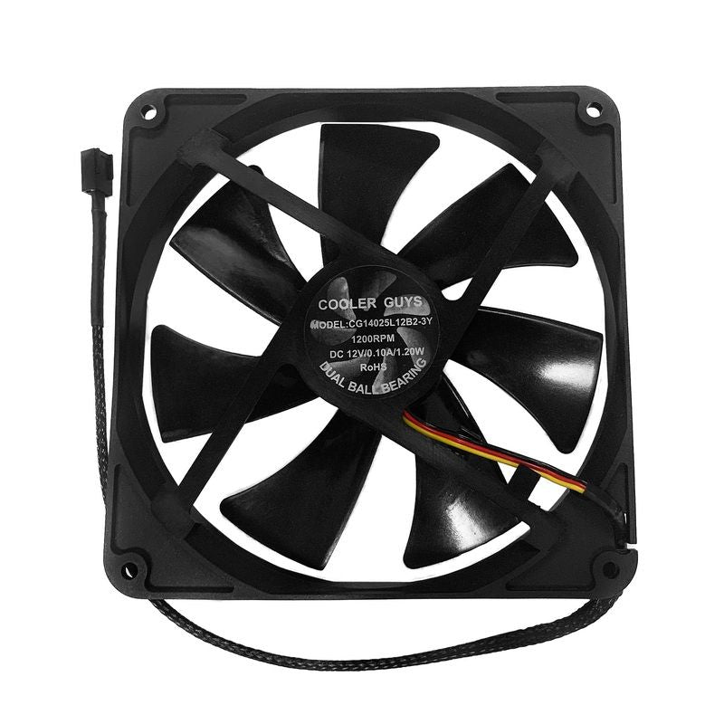Coolerguys 140x140x25mm 12 VDC 3Pin Low Speed Fan CG14025L12B2-3Y