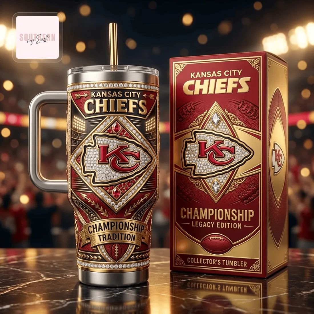 Kansas City Chiefs Championship Legacy Collector’s 40oz Tumbler with Handle