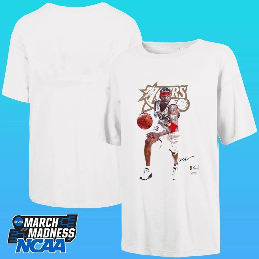 Allen Iverson Philadelphia 76ers Mitchell & Ness Playmaker Signature Shirt