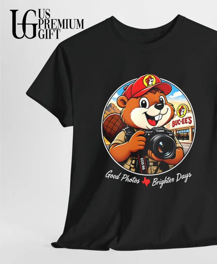 Buc-ee’s Photographer good photos brighter days capture explore repeat shirt
