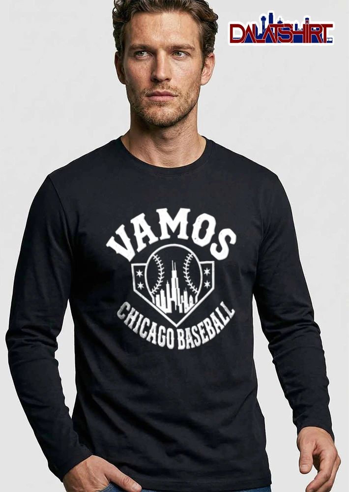 Chicago Baseball Vamos home plate Chicago skyline shirt