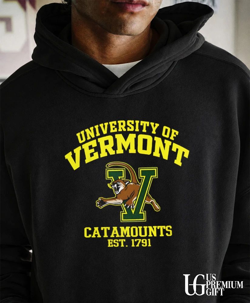 University Of Vermont Catamounts Est 1791 logo shirt