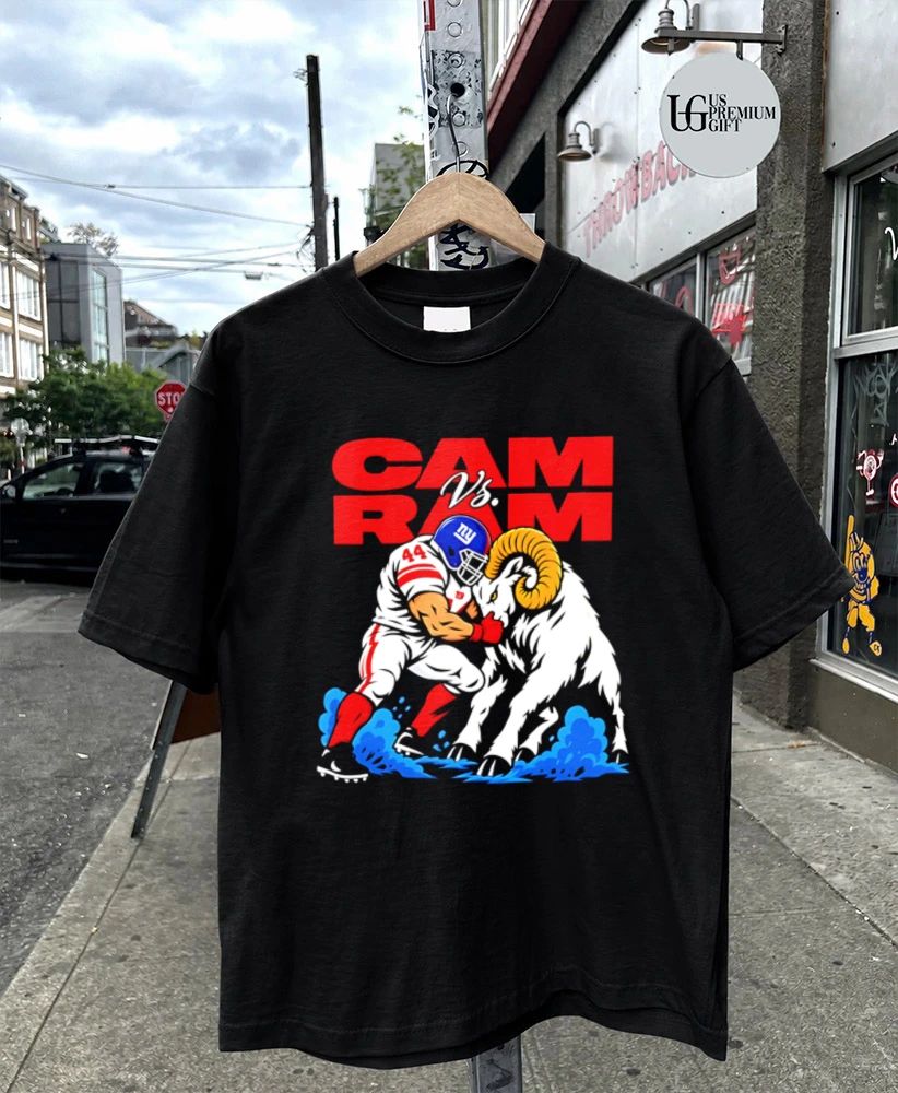 Cam vs Ram New York Giants Football mascot shirt