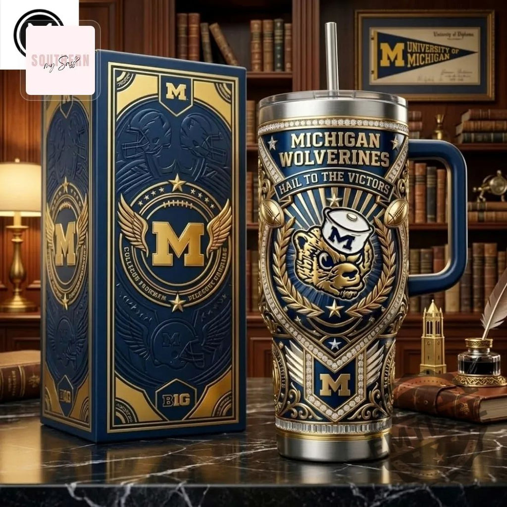 Michigan Wolverines Hail to the Victors Premium 40oz Tumbler