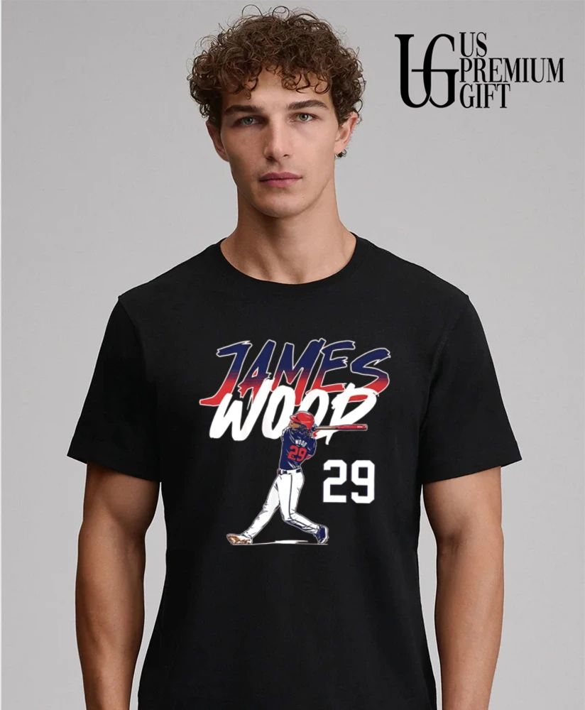 James Wood Washington Nationals baseball slugger swing number shirt