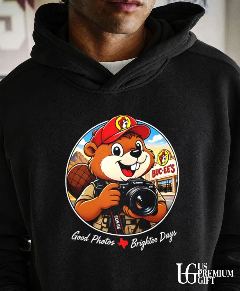 Buc-ee’s Photographer good photos brighter days capture explore repeat shirt