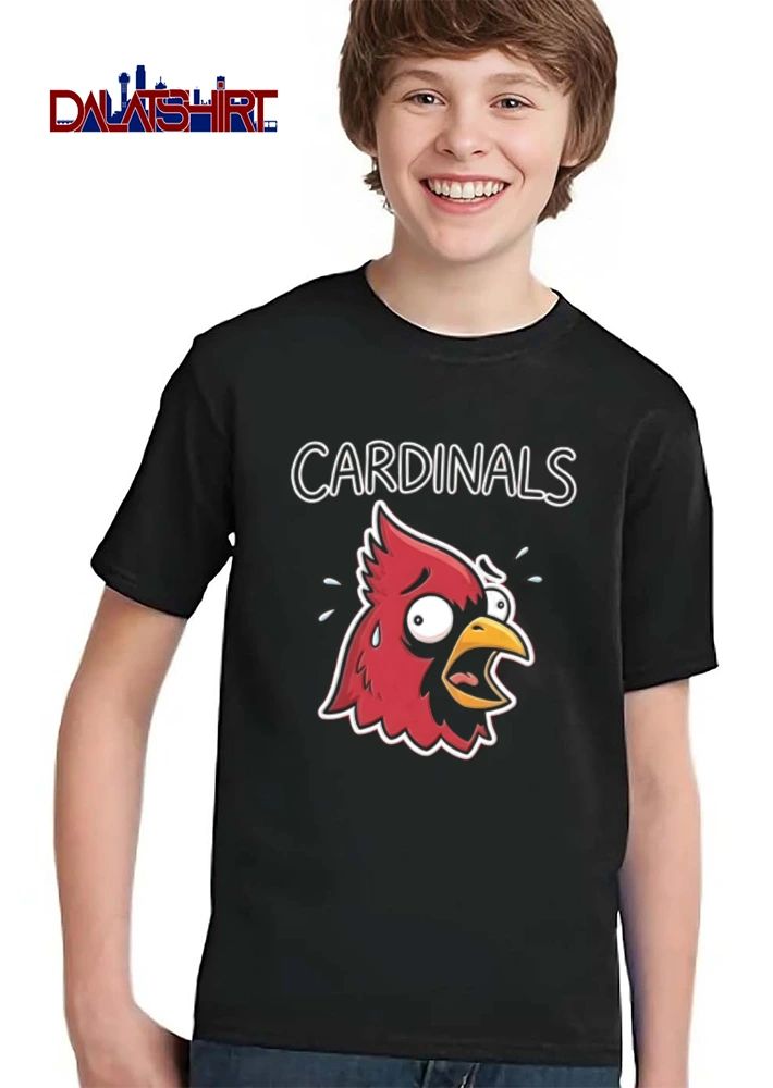 Arizona Cardinals red cardinal bird sweating cartoon meme shirt