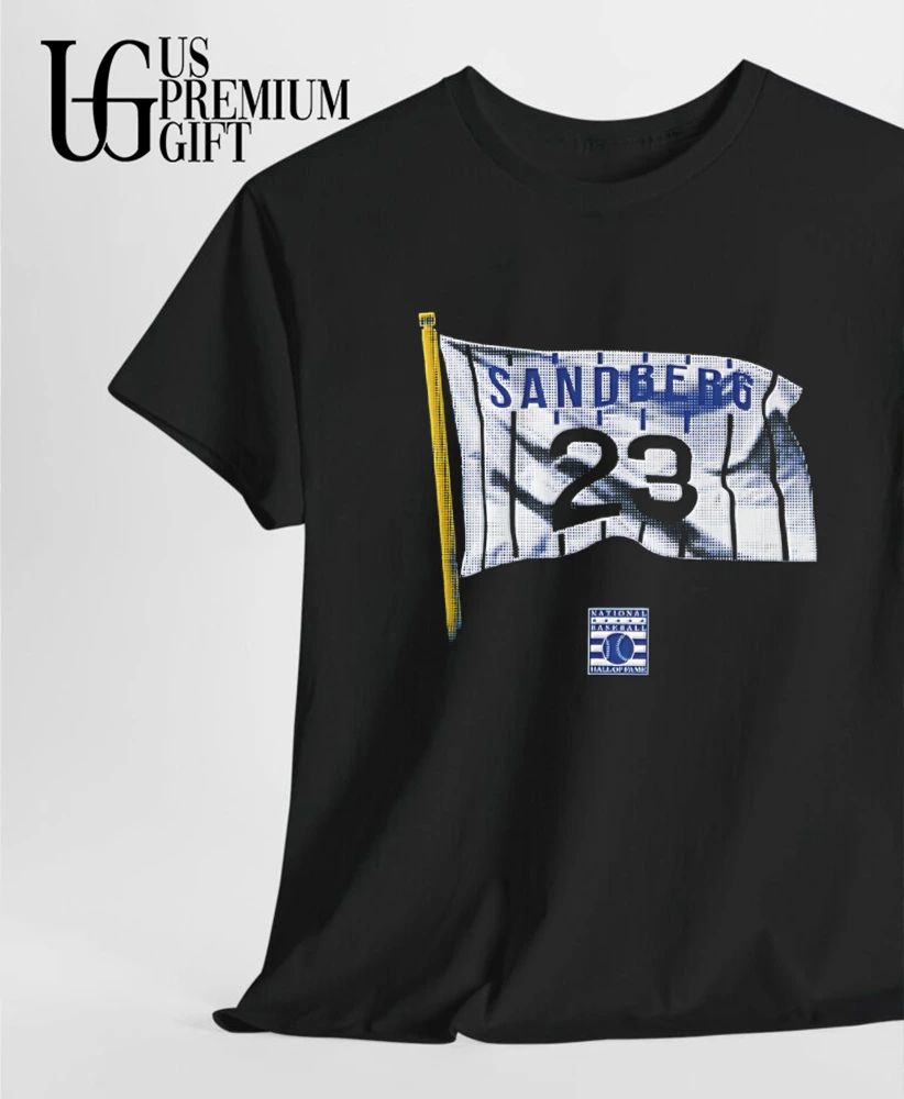 Ryne Sandberg Chicago Cubs baseball 23 Flag shirt