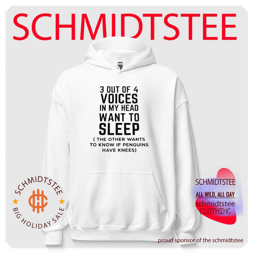 3 Out of 4 Voices in My Head Want to Sleep Penguin Quote shirt