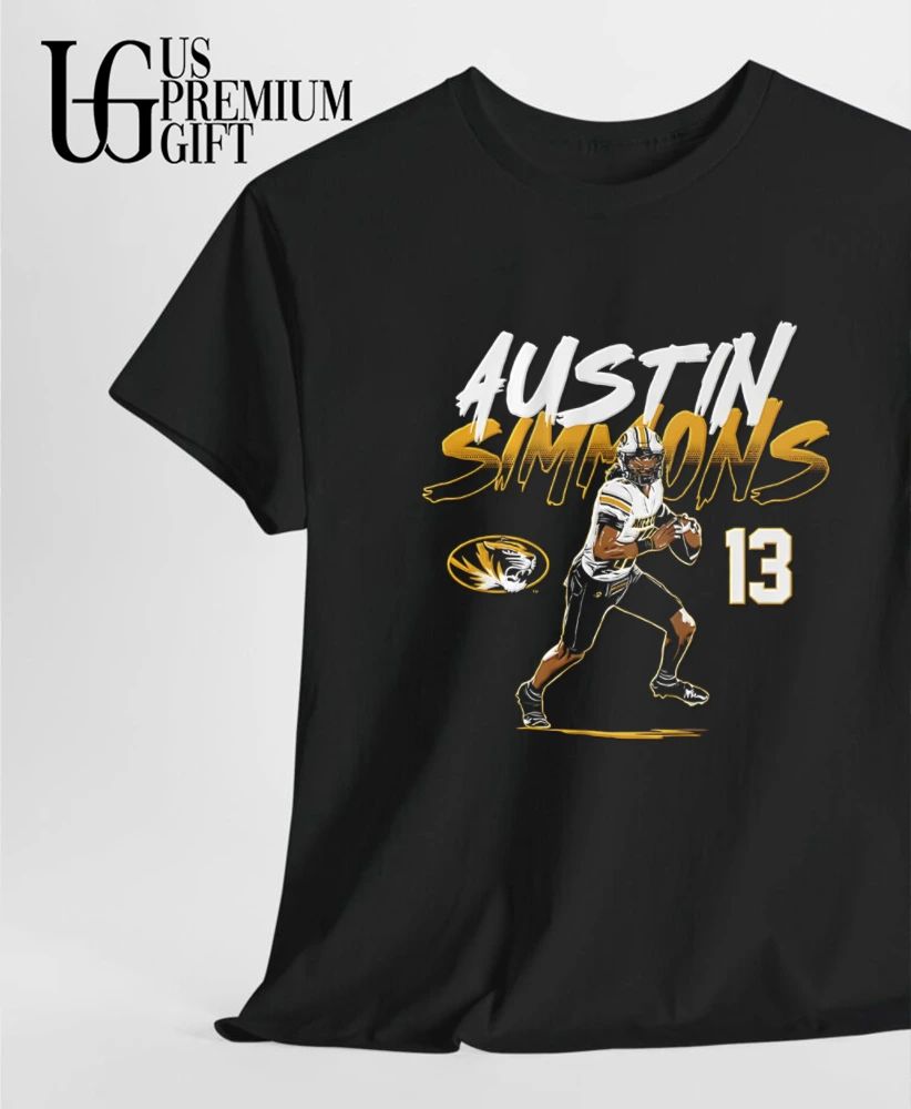 Austin Simmons 13 player Missouri Tigers football shirt