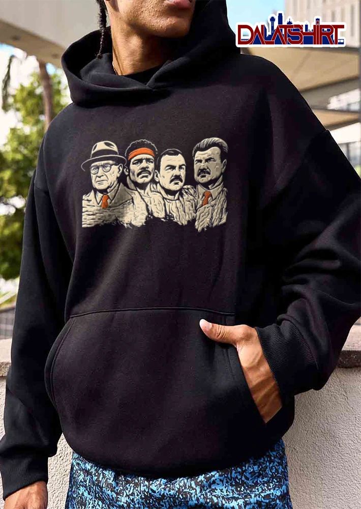 Harry Truman Jim Brown Mike Ditka Ron Swanson four men faces mount rushmore shirt