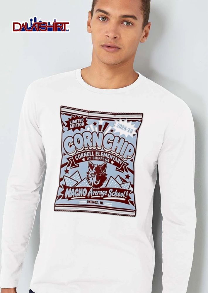 Nacho Average School 2026 2028 cornchip bag wolf mascot illustration shirt