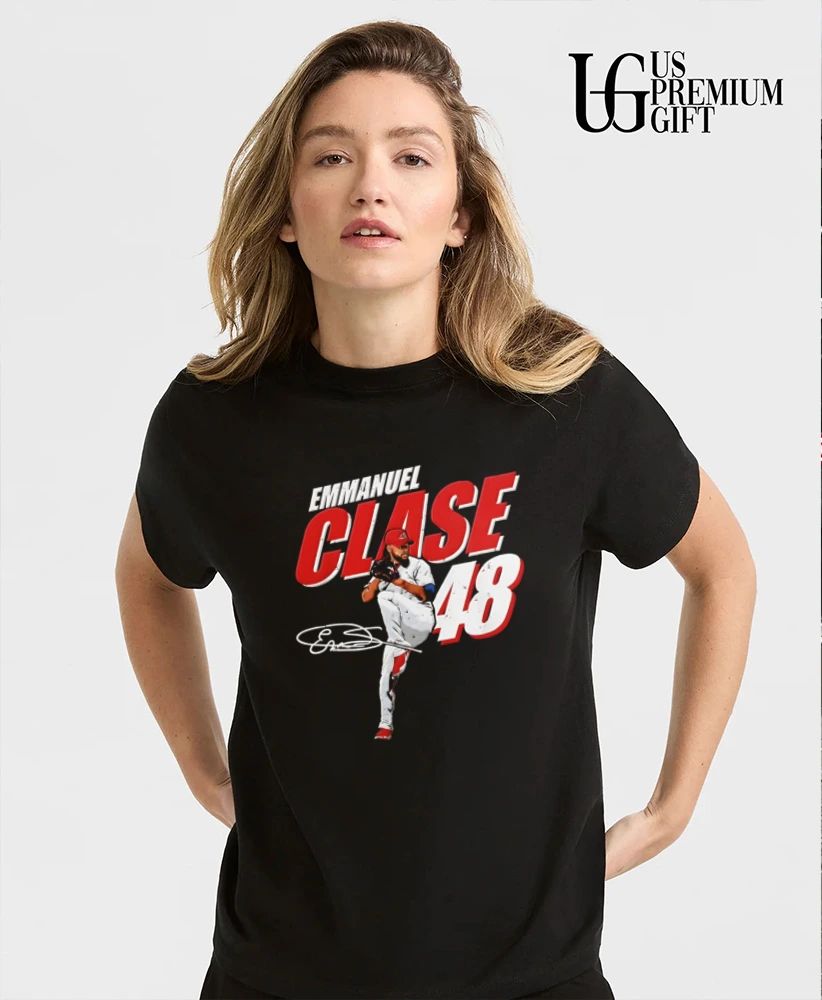 Emmanuel Clase No 48 Cleveland Guardians baseball signature shirt