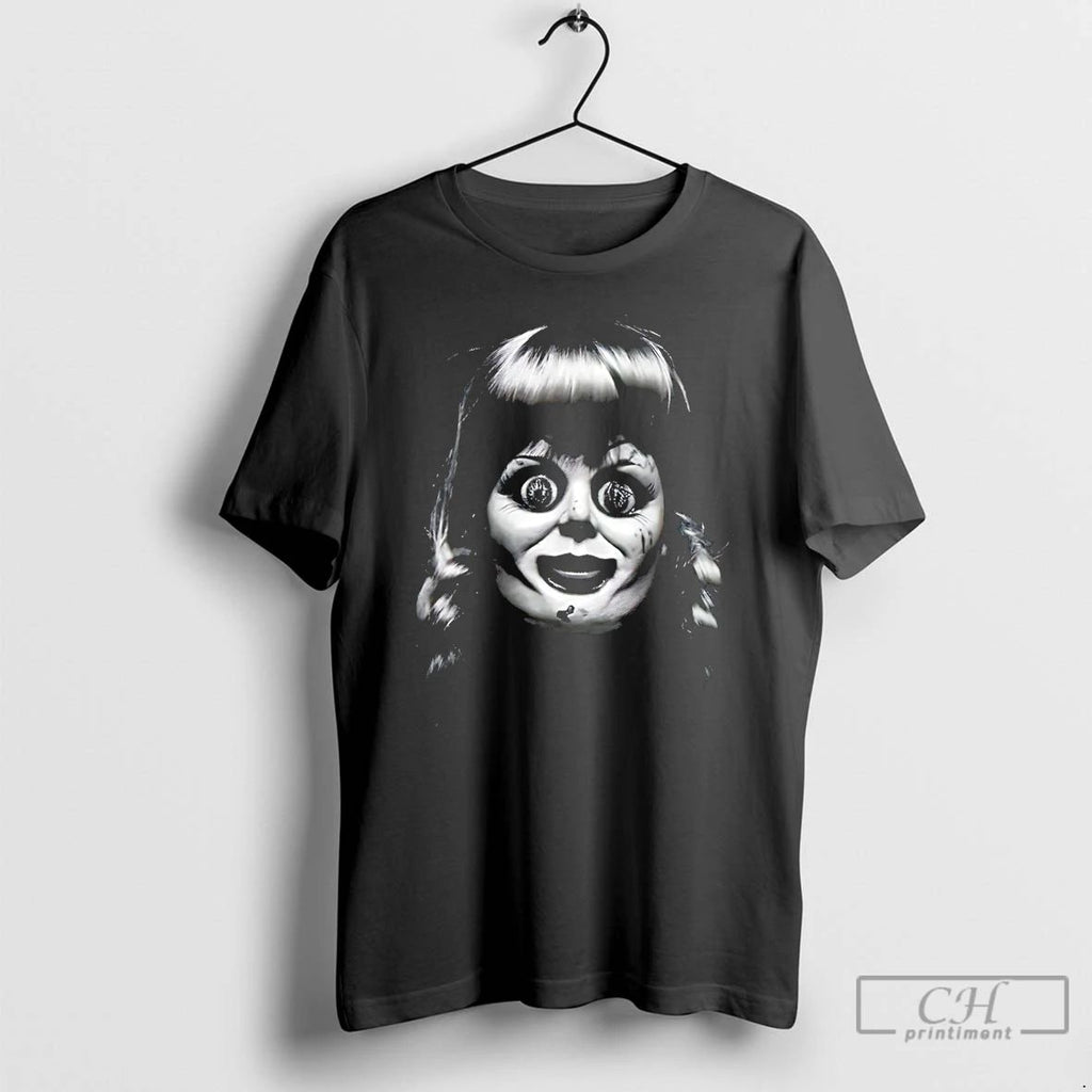 Classic Annabelle Horror Character Big Face Halloween T Shirts Hoodie Longsleeve