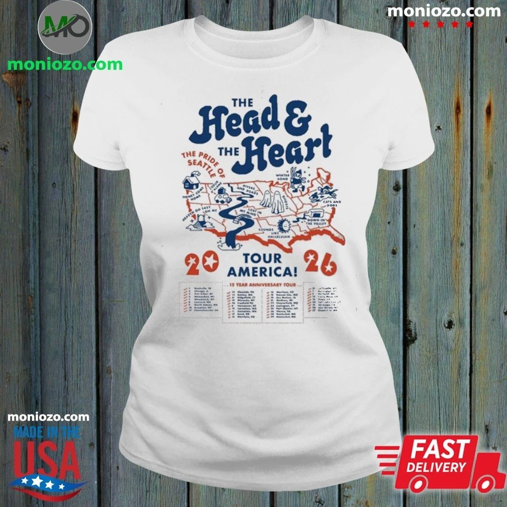 The Head And The Heart Map Tour 2026 Shirt