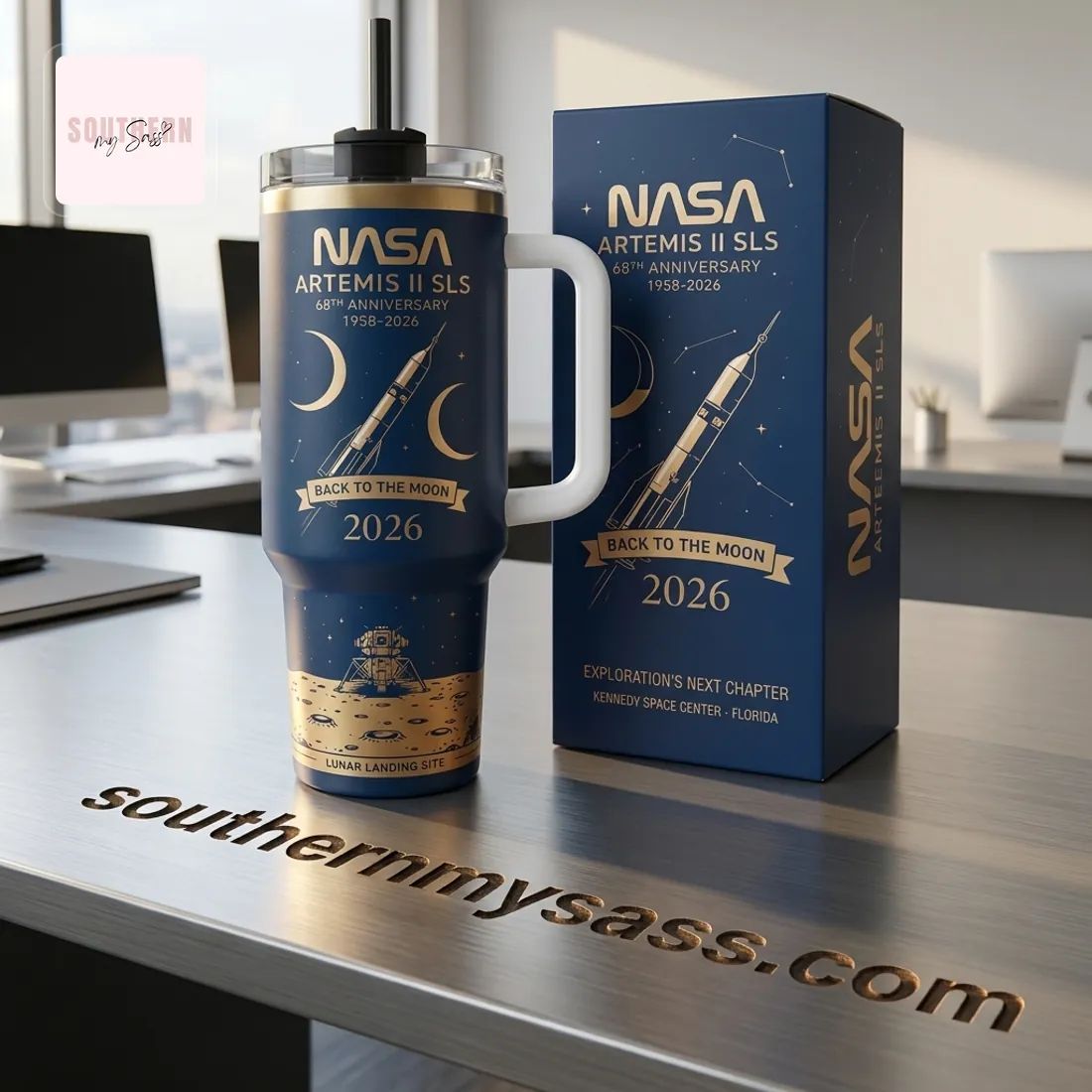 NASA Artemis II SLS 68th Anniversary 1958-2026 Back to the Moon Insulated Tumbler