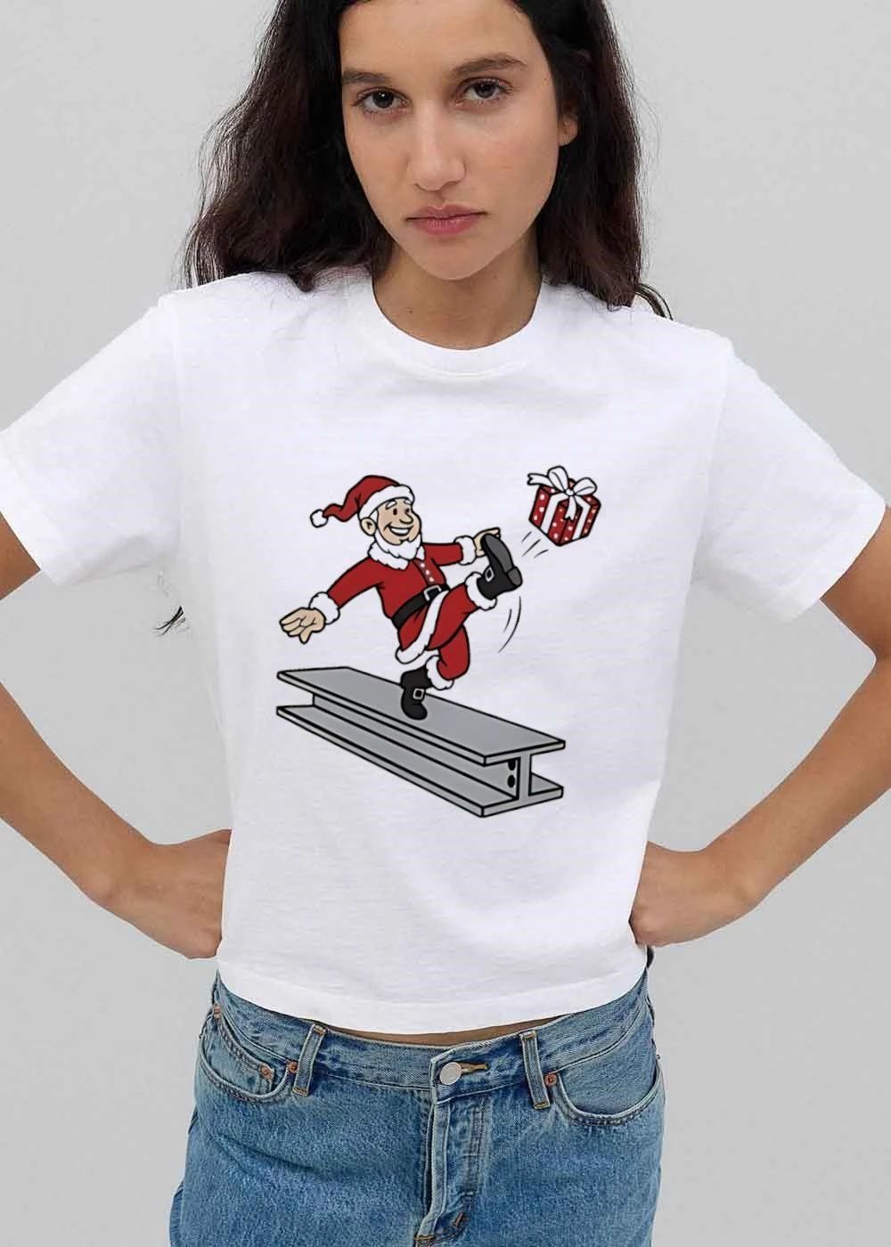 Fallout Cartoon Character Kicking Wrapped Present Girder shirt