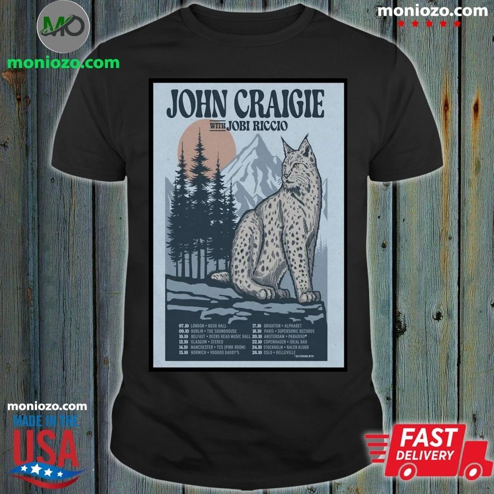 John Craigie With Jobi Riccio Europe Tour 2026 Poster Shirt