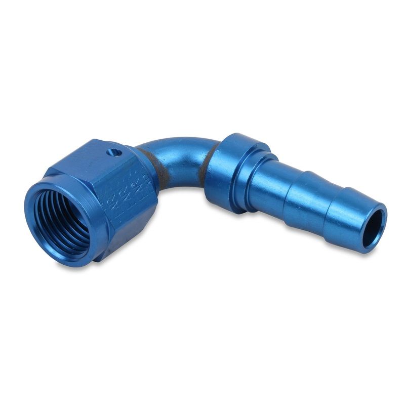 Earl’S 709104ERL Auto-Crimp Hose End – 90 Degree – Size -4 – Blue