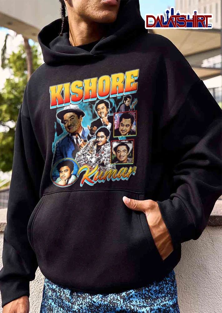 Kishore Kumar multiple portraits indian singer actor shirt
