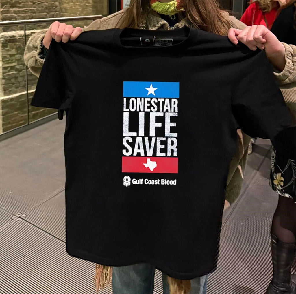 Lonestar Life Saver Gulf Coast Regional Blood Center shirt