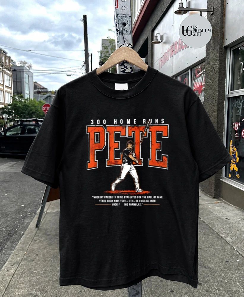 Pete Alonso 300th Home Runs Bat Throw Baltimore Orioles baseball shirt