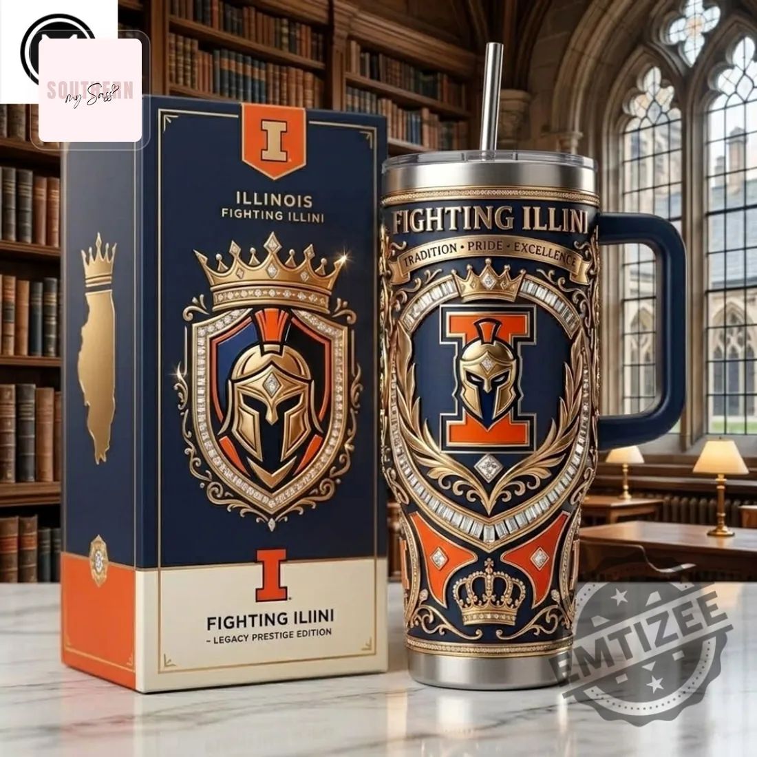 Illinois Fighting Illini Premium 40oz Tumbler