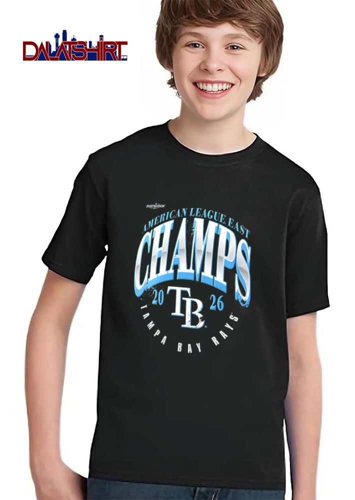 Tampa Bay Rays American League East Champs large text logo graphic 2026 shirt