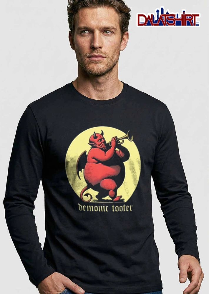 Demonic Tooter red devil playing trumpet shirt