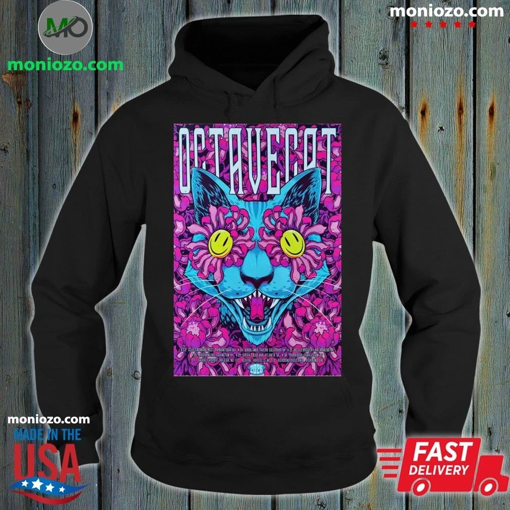 Octave Cat Psychedelic Spring 2026 Tour Poster T-Shirt