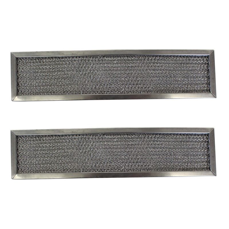 GE G-8541 Compatible Replacement Aluminum Filters by Filter Everything – 3-1/2 X 14-1/2 X 3/8 (2-Pack)