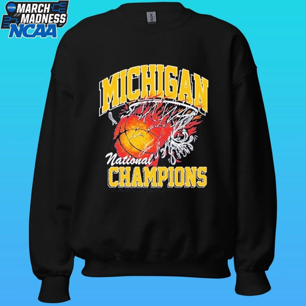 Michigan Wolverines National Champions Flame Shirt