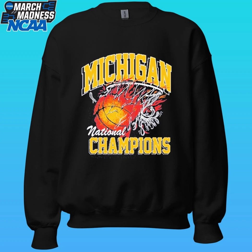 Michigan Wolverines National Champions Flame Shirt
