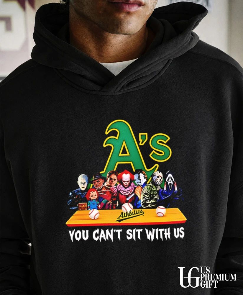 Oakland Athletics horror movie characters you can’t sit with us Halloween shirt