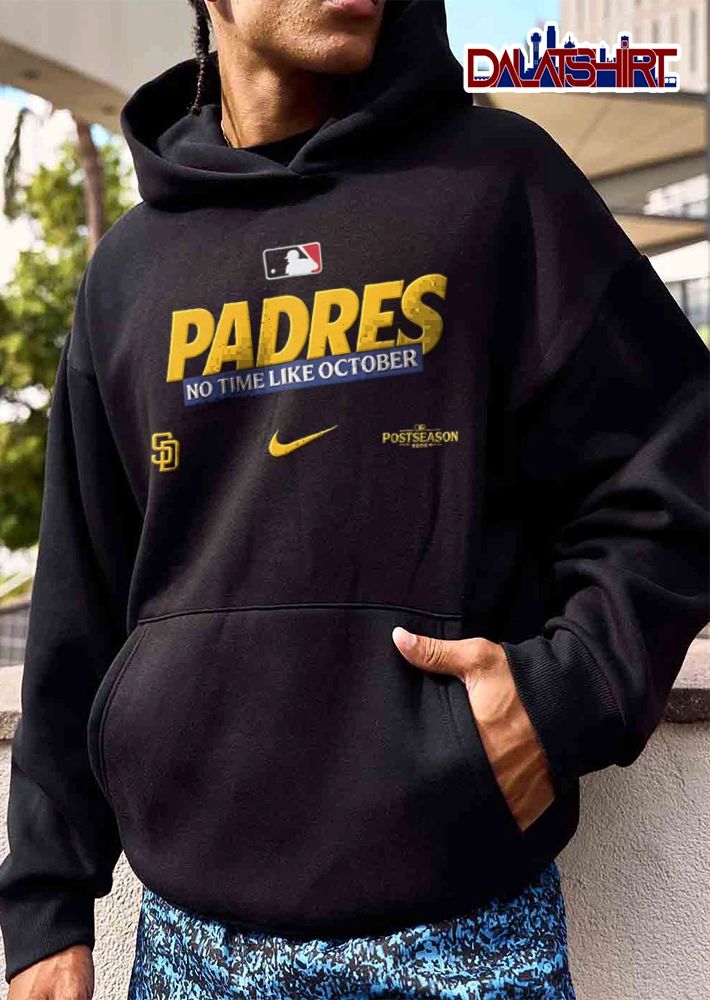 San Diego Padres No Time Like October 2026 team logo text graphic design shirt