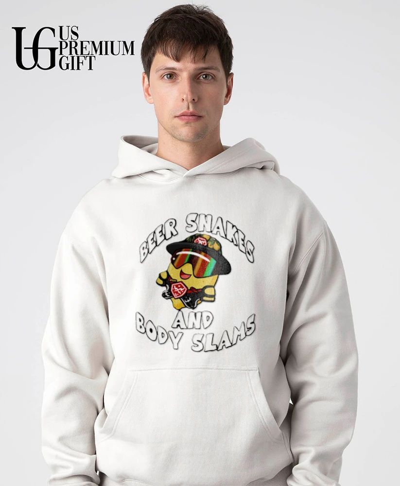 Beer Snakes and Body Slams Lemon Guy Wrestling T-shirt