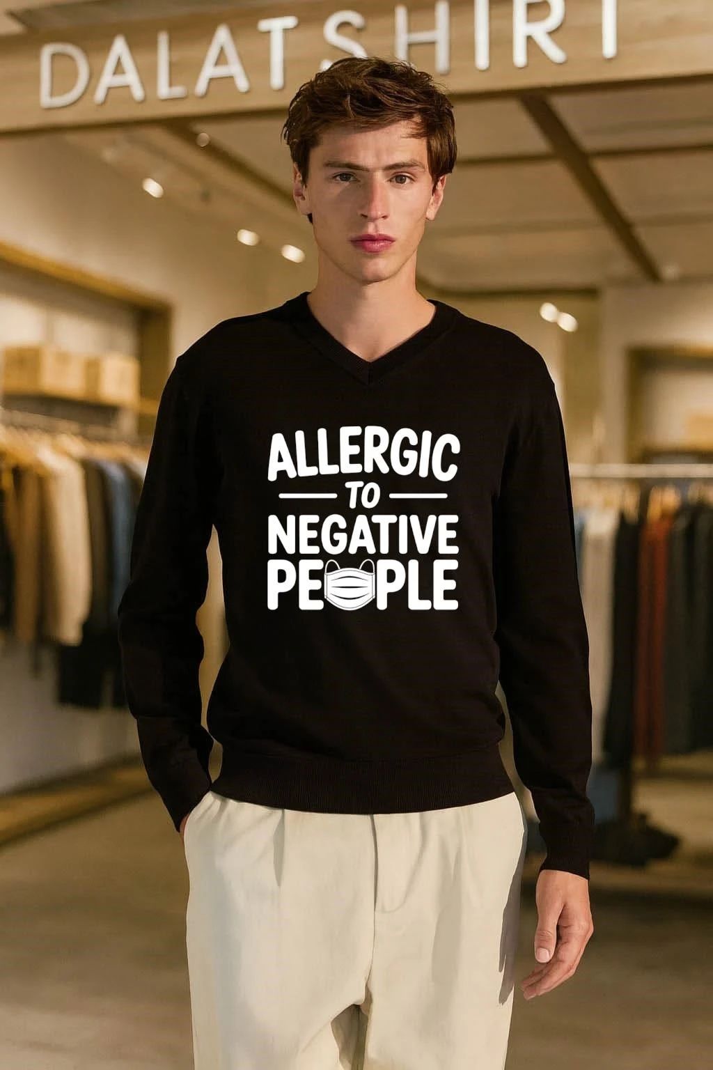 Allergic to Negative People Boxy shirt