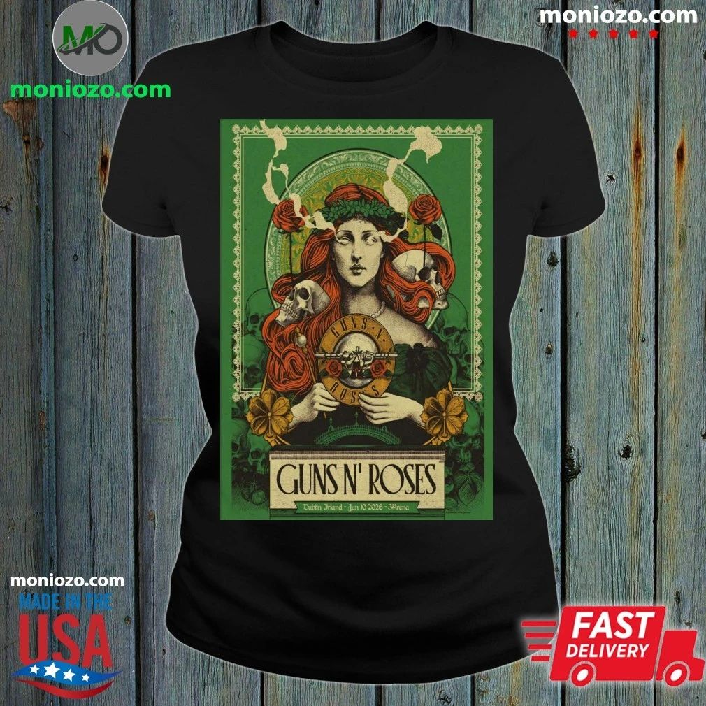 Original Guns N’ Roses June 10 2026 Dublin, IE 3Arena Poster Shirt