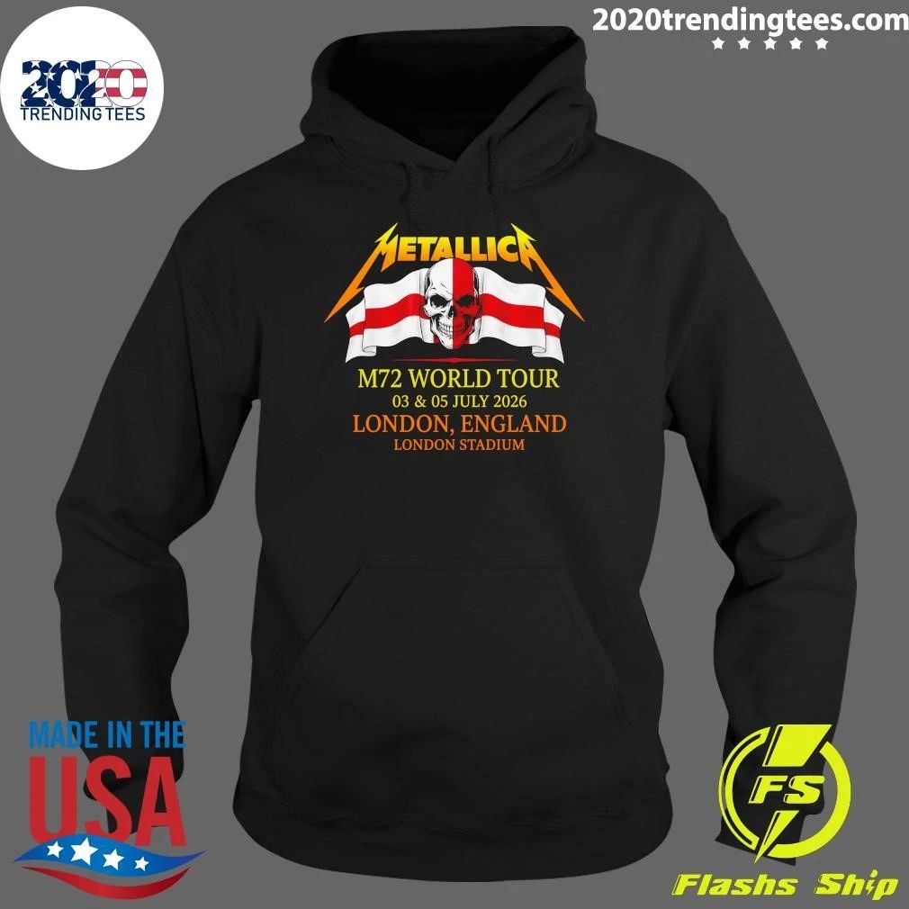 Metallica M72 World Tour 03 & 05 July 2026 London, England London Stadium Shirt