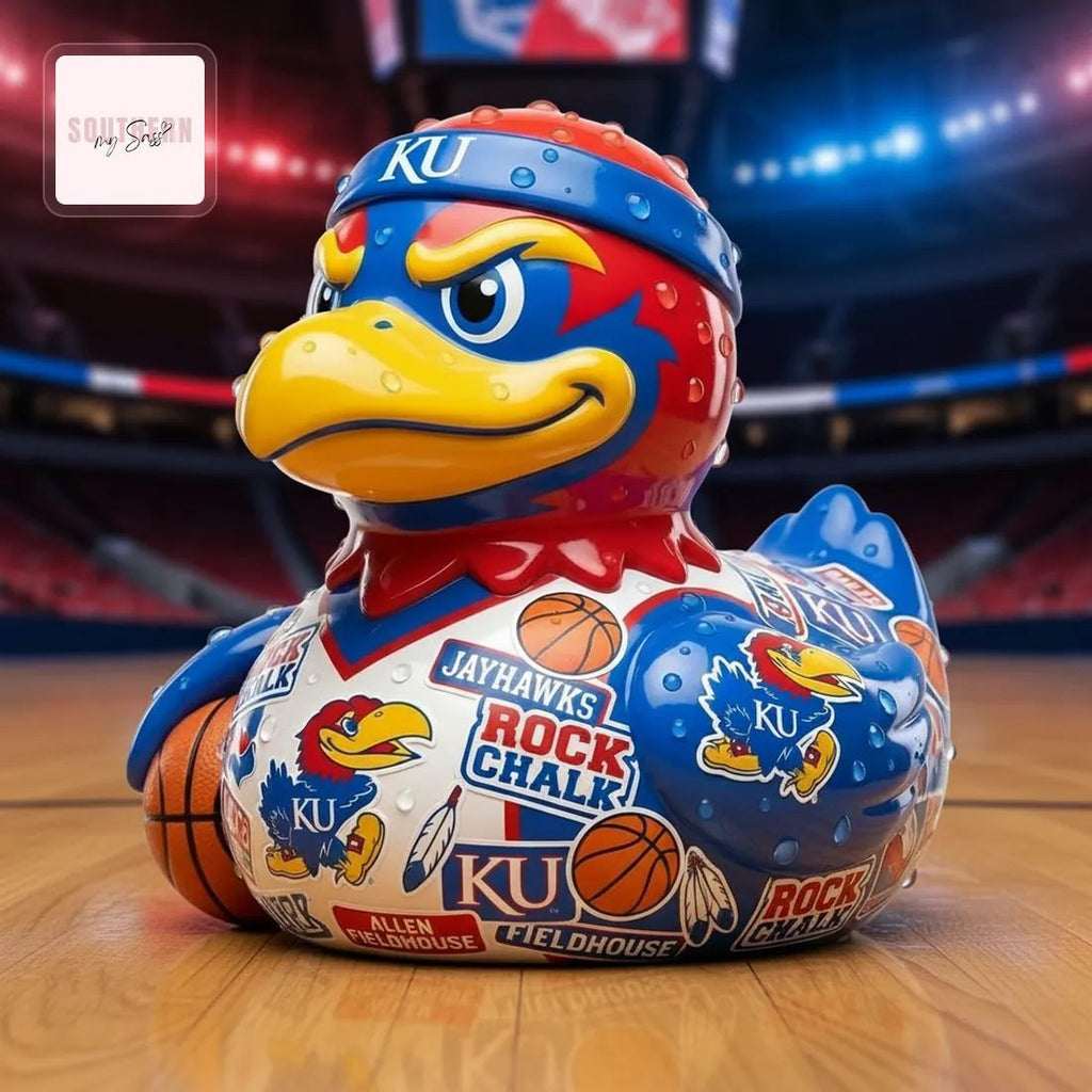 Kansas Jayhawks Basketball Rock Chalk Collector Rubber Duck