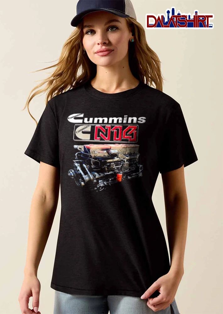 Cummins Lawson Cummins 14 diesel engine black red details shirt