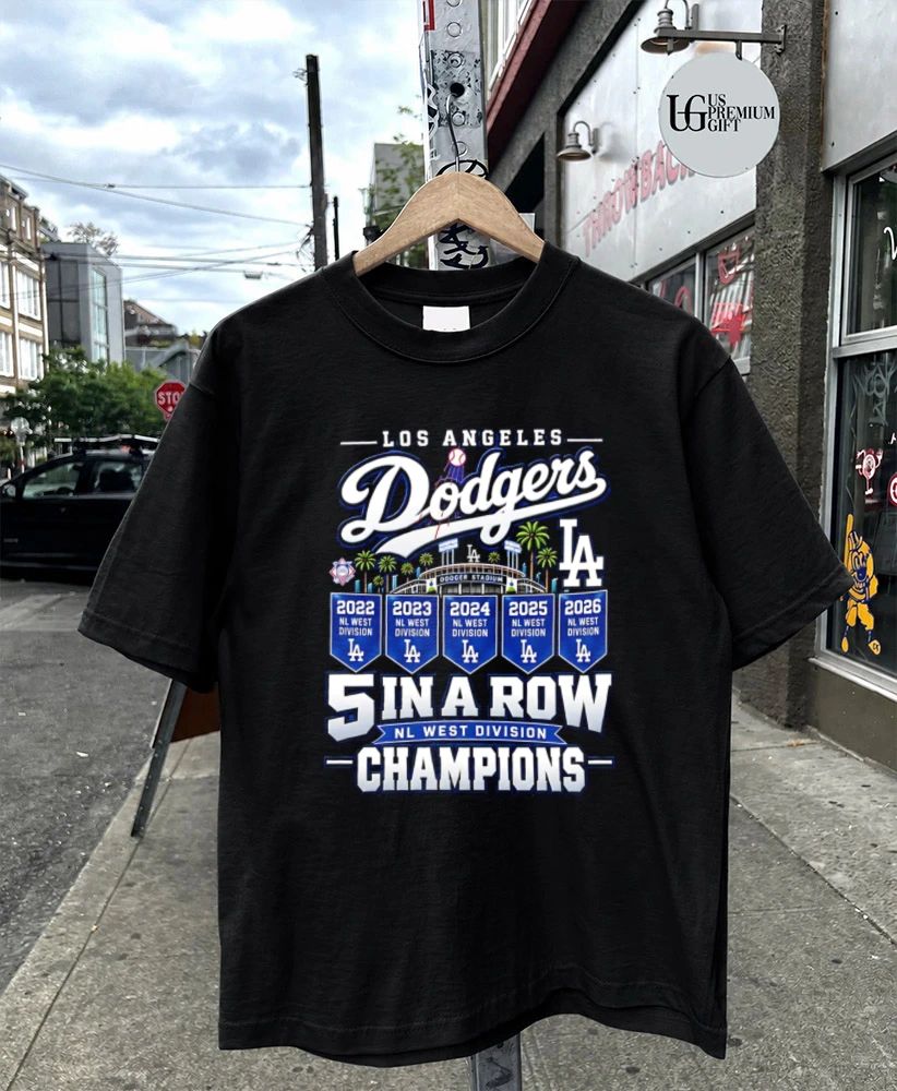 Los Angeles Dodgers 5 In A Row Champions 2026 shirt
