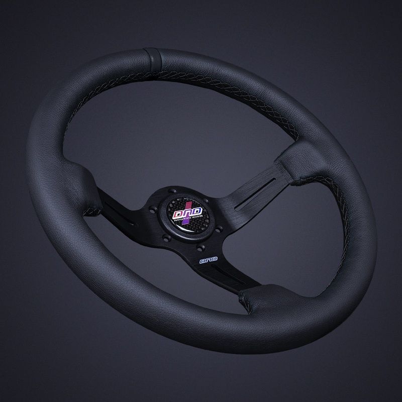 DND Leather Race Steering Wheel (LRW-BK) Black