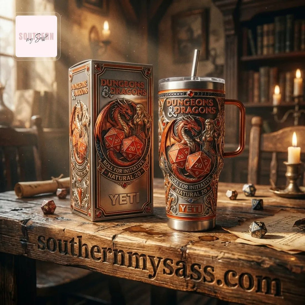 Dungeons & Dragons Natural 20 Premium Handled YETI Tumbler