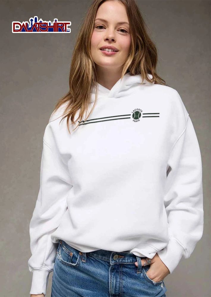 Lacoste tennis ball logo horizontal lines shirt