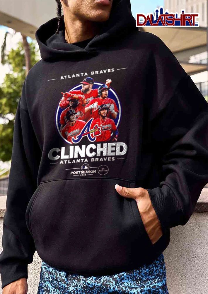 Atlanta Braves Clinched 2026 four baseball players red uniforms shirt