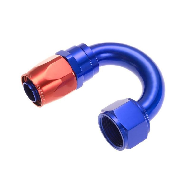Redhorse Performance 1180-12-1 -12 Swivel Seal Hose End 180 Degree Red/Blue