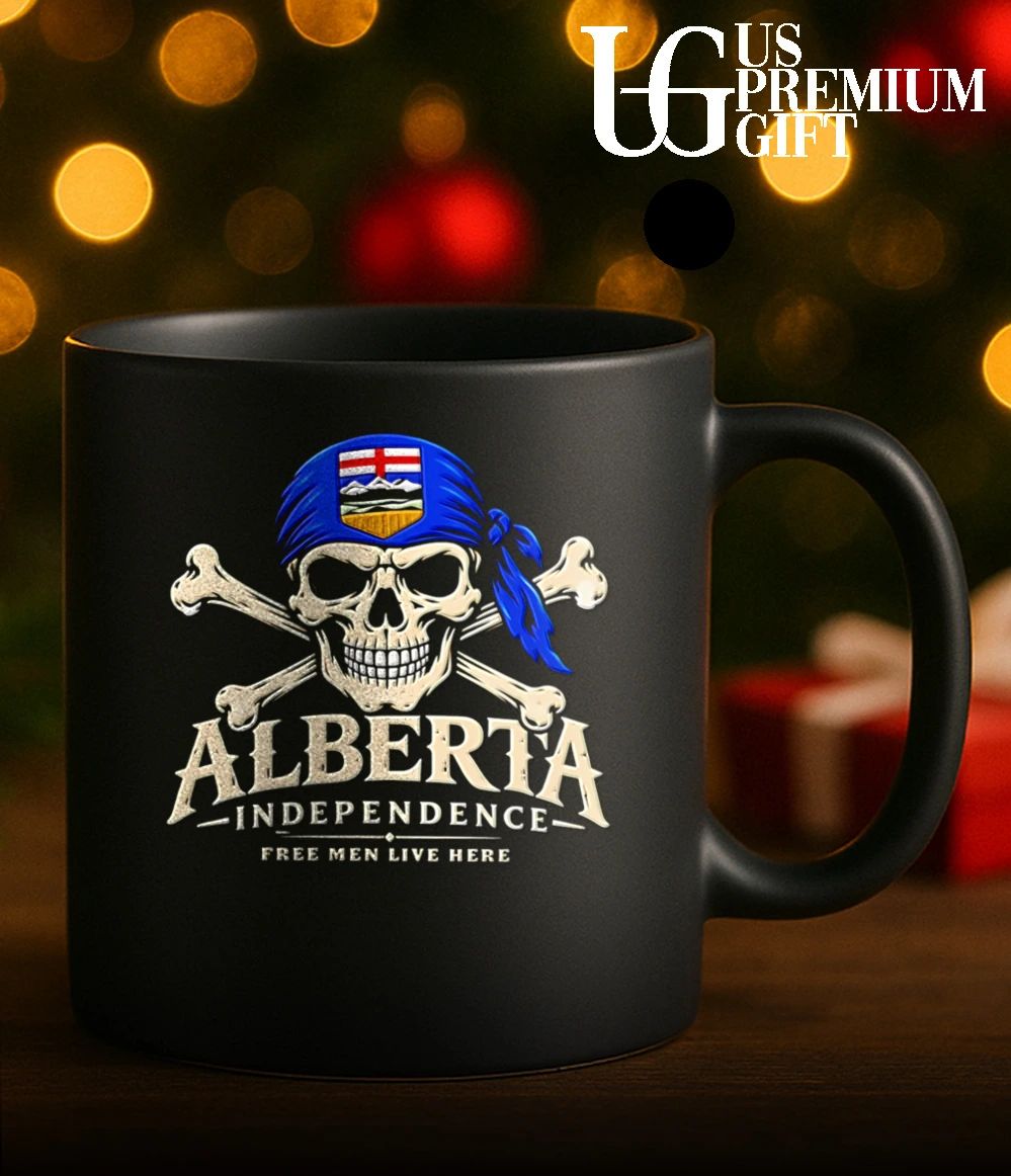 Skull and Crossbones Alberta Independence Free Men Live Here shirt