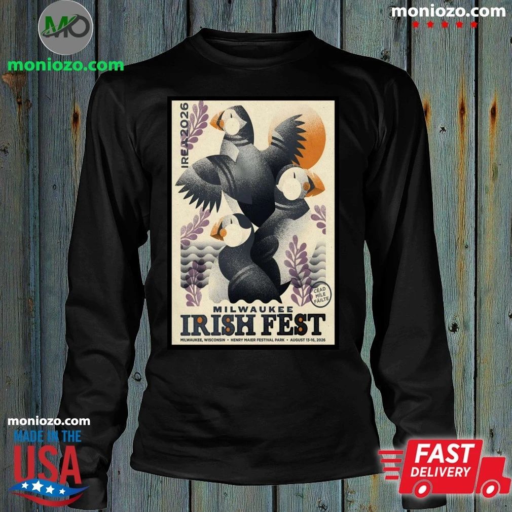 Original Milwaukee Irish Fest In Milwaukee WI On Aug 13-16 2026 Event Poster T-Shirt